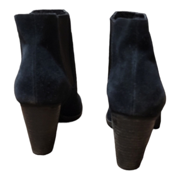 Cole Haan Chelsea Boot Black suede leather stacked heeled ankle boot women's 6.5 - Picture 6 of 13